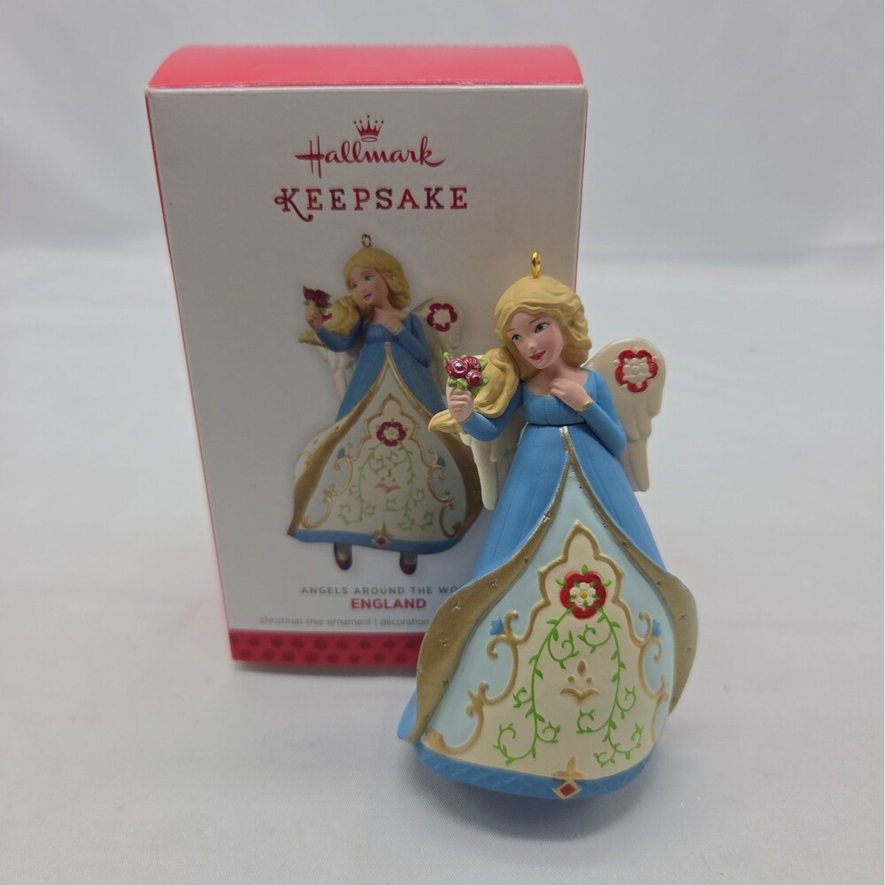 2013 Hallmark Keepsake England Angel Around The World Christmas Ornament w/ Box